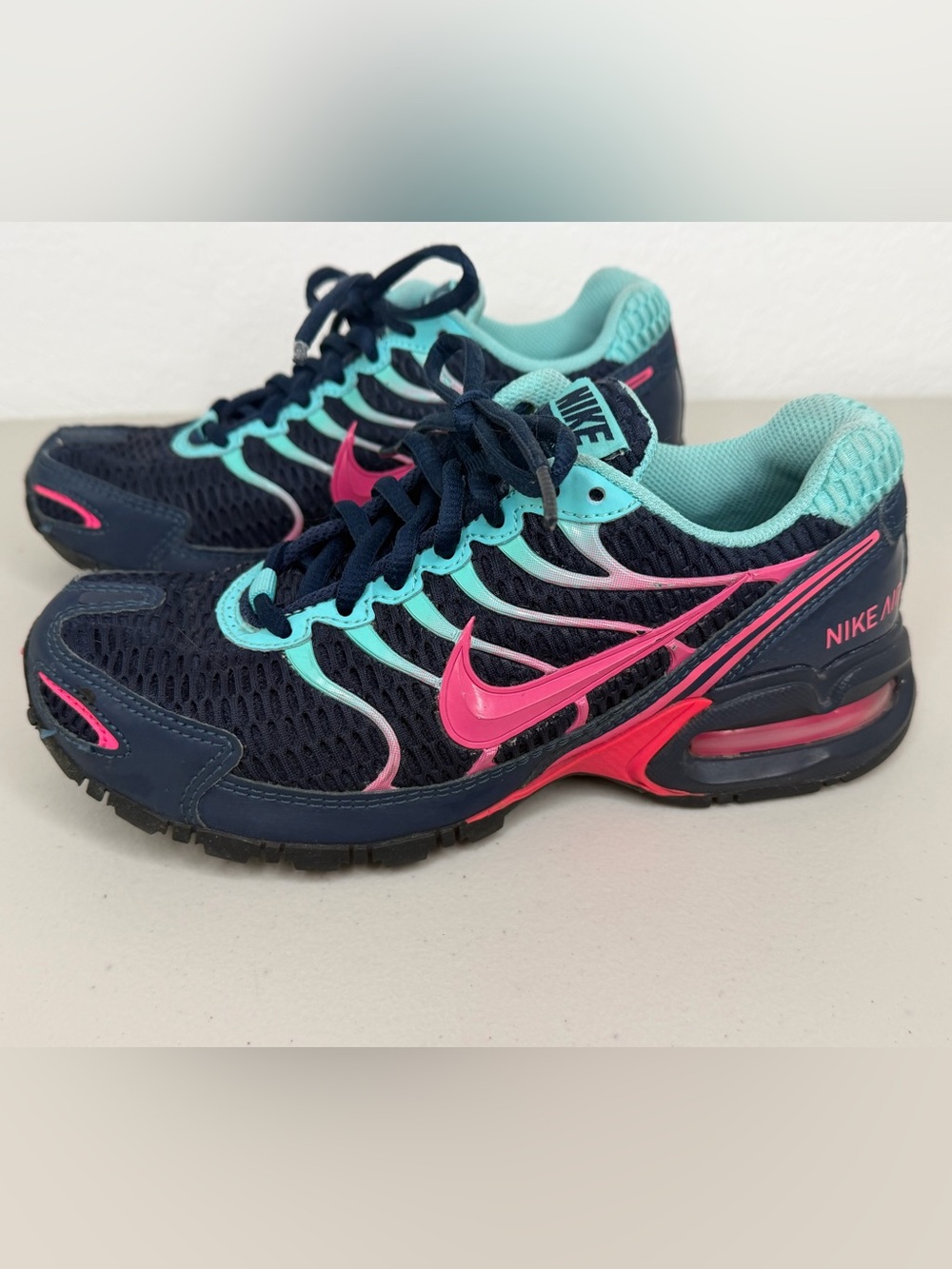 Nike Air Torch 4 Women's 5.5 NavyTeal Pink Mesh Sneaker Running Shoes CN2160-400